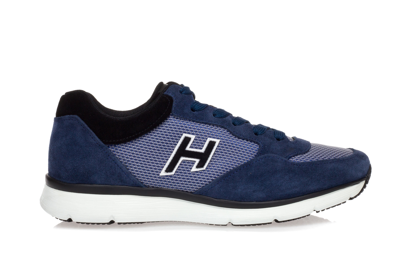 HOGAN Mens Sneakers Shoes H254 Blue Suede Leather High Tech Fabric Trainers HOGAN Mens Sneakers Shoes H254 Blue Suede Leather High Tech Fabric Trainers