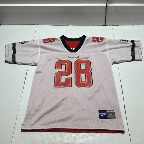 Maglietta Dunn vintage da uomo L Champion #28 rara reversibile Tampa Bay Buccaneers - Foto 8 di 14