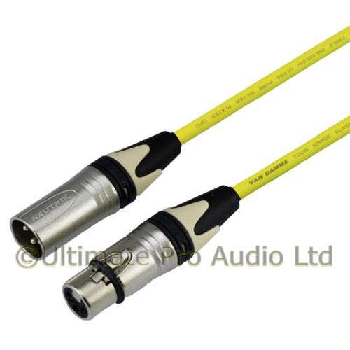 Microphone Mic Lead Van Damme White Boot Male Female Neutrik NS XLR Patch Cable - Picture 7 of 12