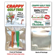 XMAS CRAPPY GOLF TEES Gag Golfer Party Gift Stocking Stuffer White Elephant LOT