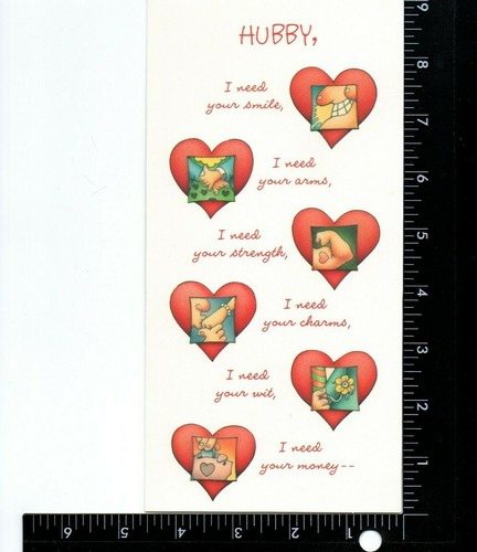 Tarjeta de Colección del Día de San Valentín PARA MARIDO, ""Hubby"" de Hallmark + Sobre - Imagen 4 de 5