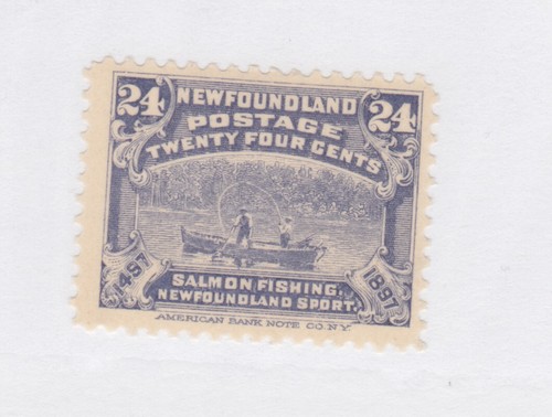 NEWFOUNDLAND #71 F-VF NH fishing salmon - Picture 1 of 2
