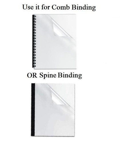 100 CUBIERTAS DE INFORME DE ENCUADERNACIÓN TRANSPARENTE TRANSPARENTE PVC A3 A4 A5 - Imagen 3 de 3
