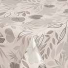Bracken Leaves Silver and Grey  PVC Vinyl  Wipe clean Table Cloth FREE POSTAGE