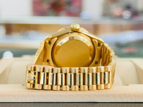 Rolex Datejust 69138 18k Yellow Gold Factory Diamond Bezel Ladies President MINT - Picture 11 of 13