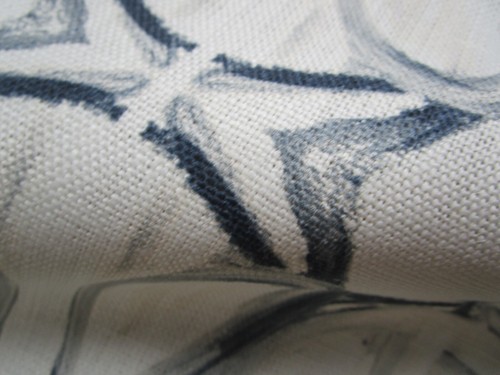 Lindsay Cowles Blue White Abstract Belgian Linen 5114 Designer Fabric print BTyd - Picture 8 of 9