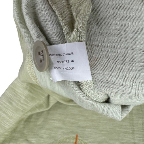 Crocs Polo Shirt Mens Medium Green Short Sleeve Cotton Outdoor Casual Pocket Top - Picture 8 of 9