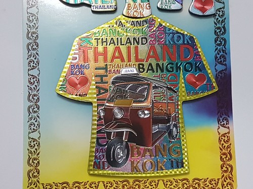 AMAZING THAILAND 3 FRIDGE MAGNETS Souvenir Elephant Took Took Bang Kok Gift - Imagen 4 de 6
