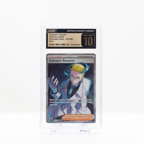 Pokemon Colress's Tenacity #87 Shrouded Fable 2024 Full Art Trainer - CGC 10 - Picture 2 of 4