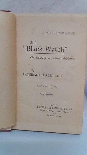 The Black Watch by Archibald Forbes (1896) hardcover - Picture 2 of 3
