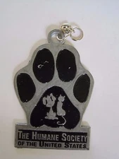 Vintage Humane Society of the United States Paw Shape Key Chain