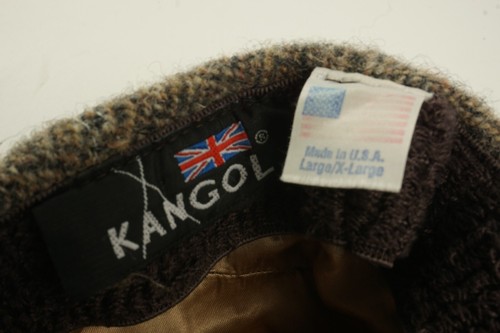 Vintage Kangol x Harris Tweed Mens L / XL Beige Fleck Wool Driving Paperboy Cap - Picture 3 of 7