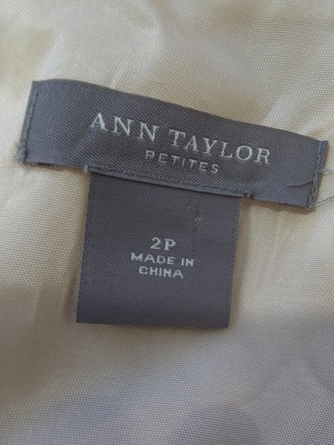 Ann Taylor A-Line Skirt Womens 2P Lined Silk Blend Knee Length Ivory Red Floral - Picture 8 of 12