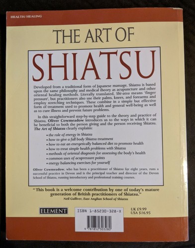 Art of Shiatsu: A Step-By-Step Guide (Health workbooks), Cowmeadow, Oliver, - Imagen 4 de 4
