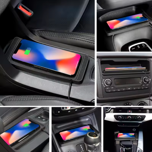 Caricabatterie Wireless per auto Tappetino In Silicone Ricarica Rapida USB/TypeC - Zdjęcie 4 z 11