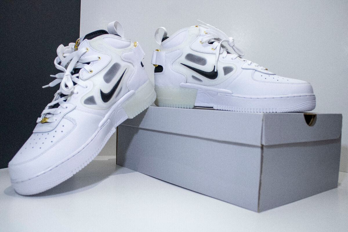 Size 14 - Nike Air Force 1 Mid React White 2022 | eBay Size 14 - Nike Air Force 1 Mid React White 2022 | eBay