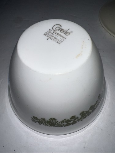 Vintage Corelle Corning Spring Blossom Crazy Daisy Green SUGAR & CREAMER 3pc SET - Picture 8 of 8
