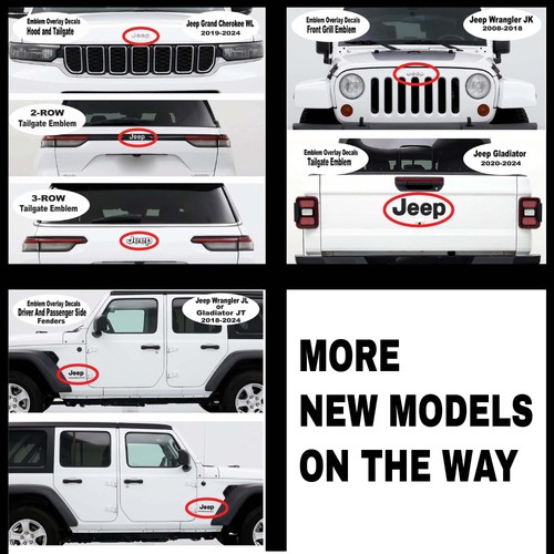 Jeep Emblem Overlay Decals - Dolphin Sunset - Picture 5 of 9
