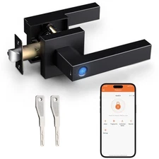 Fingerprint Door Lock, Biometric Door Knob with Smart Lock, Keyless Entry Doo...