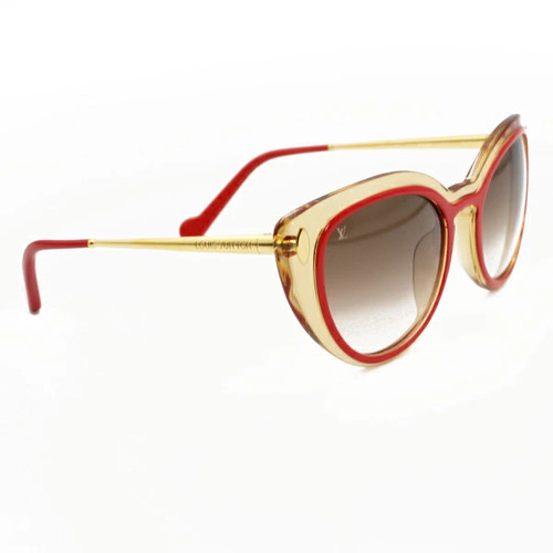 LOUIS VUITTON Accesorios Gafas de sol Plástico x Metal Rojo Dorado Herrajes Z0675E [D - Imagen 4 de 7
