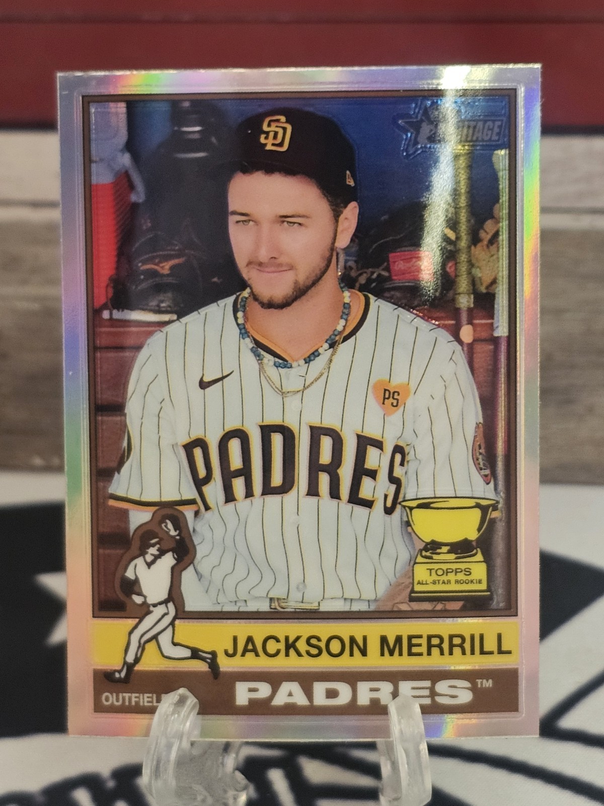 2025 Topps Heritage 422 Jackson Merrill Chrome Refractor SP