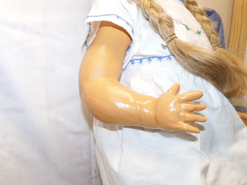 Alte Porzellankopf-Puppe Weiss, Kühnert & Co.Waltershausen, um 1925, Höhe: 56 cm - Bild 6 von 23