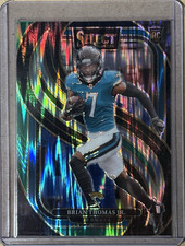 Brian Thomas Jr. Black Green Prizm Shock 2024 Panini Select Rookie #143 (RC)