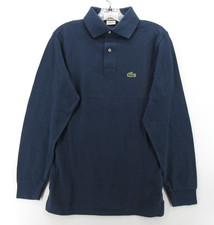 VINTAGE Lacoste Polo Shirt Men Small Blue Izod 70s 80s Pullover Golf Crocodile