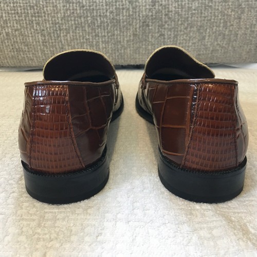 Stacy Adams Mens Brown Genuine Snake Leather Loafer Shoes 10.5M - Picture 5 of 11