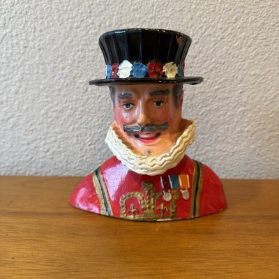 Vintage Beefeaters Gin Bust Torso Advertisement Hand Painted Plaster 6 