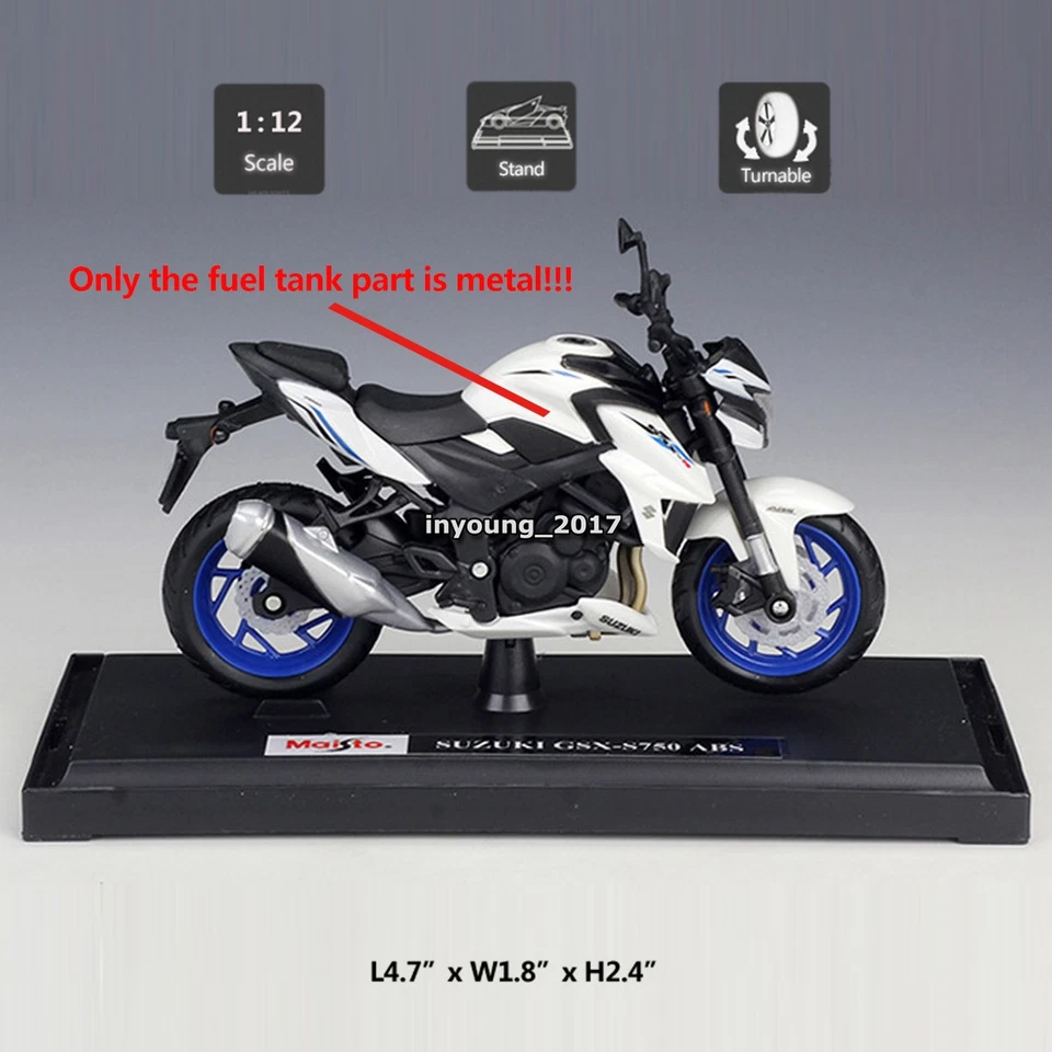 Литая модель мотоцикла Suzuki GSX-S750 ABS 1:18 игрушка автомобиль игрушки для мальчиков детей - Изображение 2 из 4