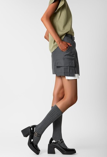 Platform Mary Jane Shoes for Women Mid Chunky Block Heel Square Toe 11, Black - Picture 3 of 6