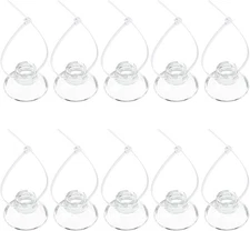 Pawfly 10 Pack Suction Cups with 20 Pieces Adjustable Zip Ties 10 Pack, Clear 
