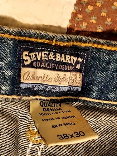 Vtg Steve and Barrys Jeans Mens 38x30 Blue Denim  NEW Old Stock  LOT OF 2 TAGS - Picture 10 of 13