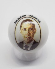 Barack Obama Glass 1" Logo Marble w/ Stand
