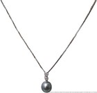 Designer Signed Salvini 18K White Gold Cultured Pearl Natural Diamond Necklace