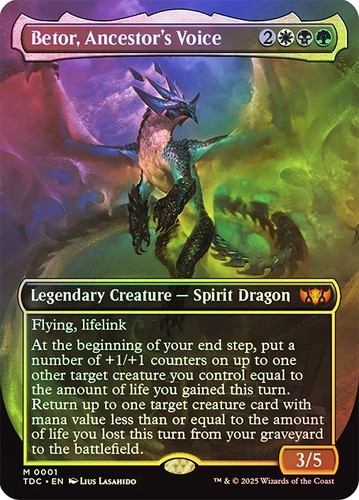 MTG ** FOIL ** Betor, Ancestor's Voice (Borderless) - Tarkir: Dragonstorm - Imagen 1 de 1