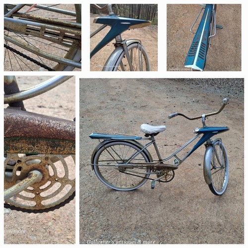 Sears Spaceliner Chrome Blue Bicycle Vintage Sears Bicycle
