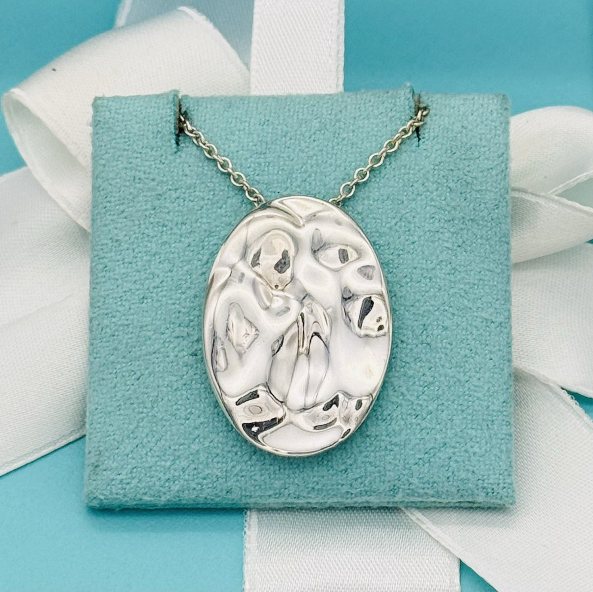 Tiffany & Co. Gemini Pendant, Elsa Peretti 1000 Silver With 16.75