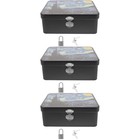 3 PCS Dekorative Boxen Mit Deckel Aufbewahrungsboxen Behälter Zinnplattenkoffer