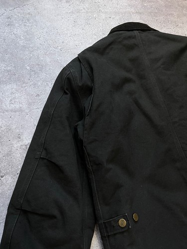 Carhartt Vintage Duck Jacket Traditional EJ022 Black Work Full Zip Size L Men's - Picture 14 of 20