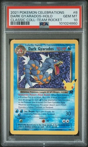 Gyarados Holo Celebrations Classic Collection Base Set PSA 10 Pokemon Card #8