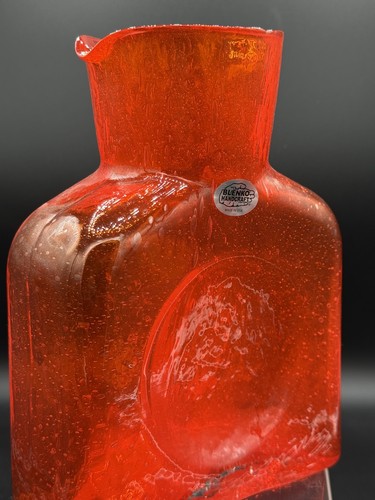 Blenko 1st Quality Star Seed Dreamsicle 384 Water Bottle etched John Blenko - Picture 12 of 13