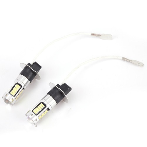 H3 LED Fog Light Bulbs Conversion Kit Super Bright Canbus 6000K White 100W 1pair - Picture 9 of 12