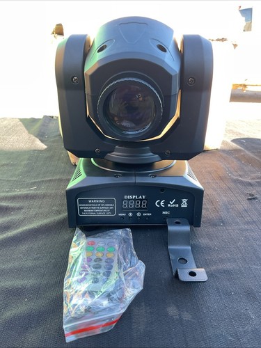 Brand New In Box Mini LED Spot Moving Gobo Head Light w/ Remote & Hardware - Picture 1 of 10