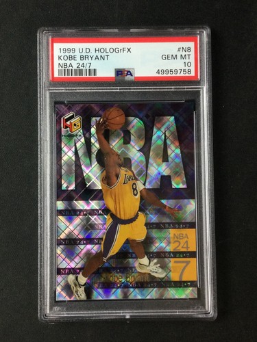 PSA 10 1999 Upper Deck Hologrfx NBA 24/7 #N8 Kobe Bryant LA Lakers GEM MINT WOW