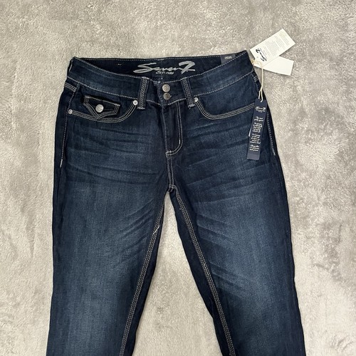 Seven 7 Women's Denim Legging Stretch Dark Wash Blue Jeans Size 10 NWTs - Picture 4 of 22