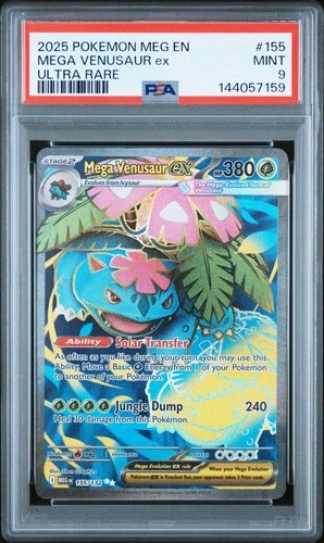 2025 POKEMON MEG EN-MEGA EVOLUTION ULTRA RARE #155 MEGA VENUSAUR EX PSA 9