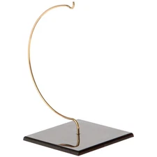 Plymor Wire Ornament Hanger with 3.25" Black Acrylic Square Base, 5.5" H