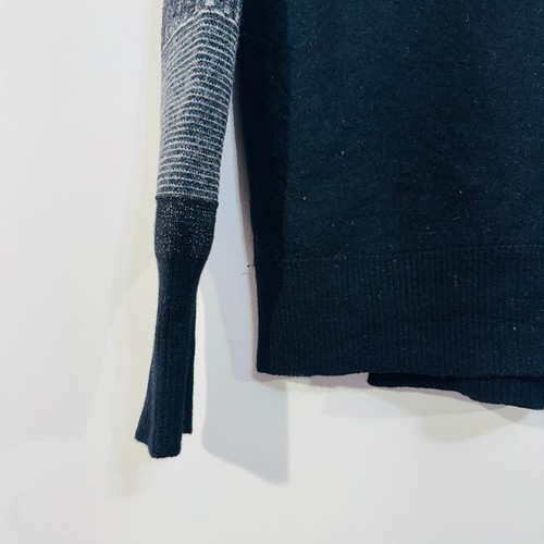 Thurley Jumper Sweater Wool Angora Blend White Black Stripe Metallic Knit S - Bild 17 von 21